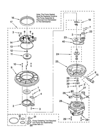 Pump and motor parts