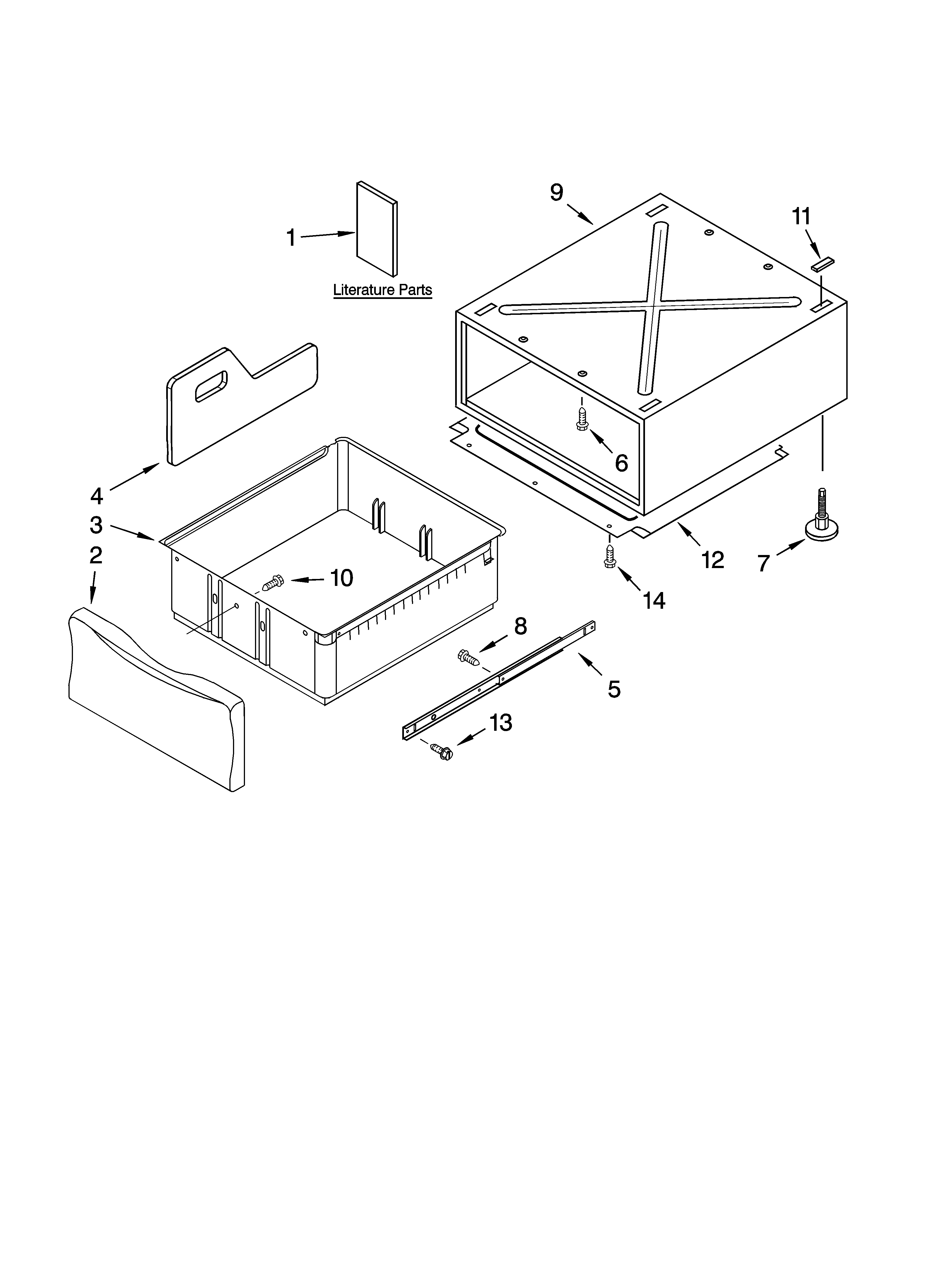 PEDESTAL PARTS (NOT INCLUDED), OPTIONAL PARTS (NOT INC