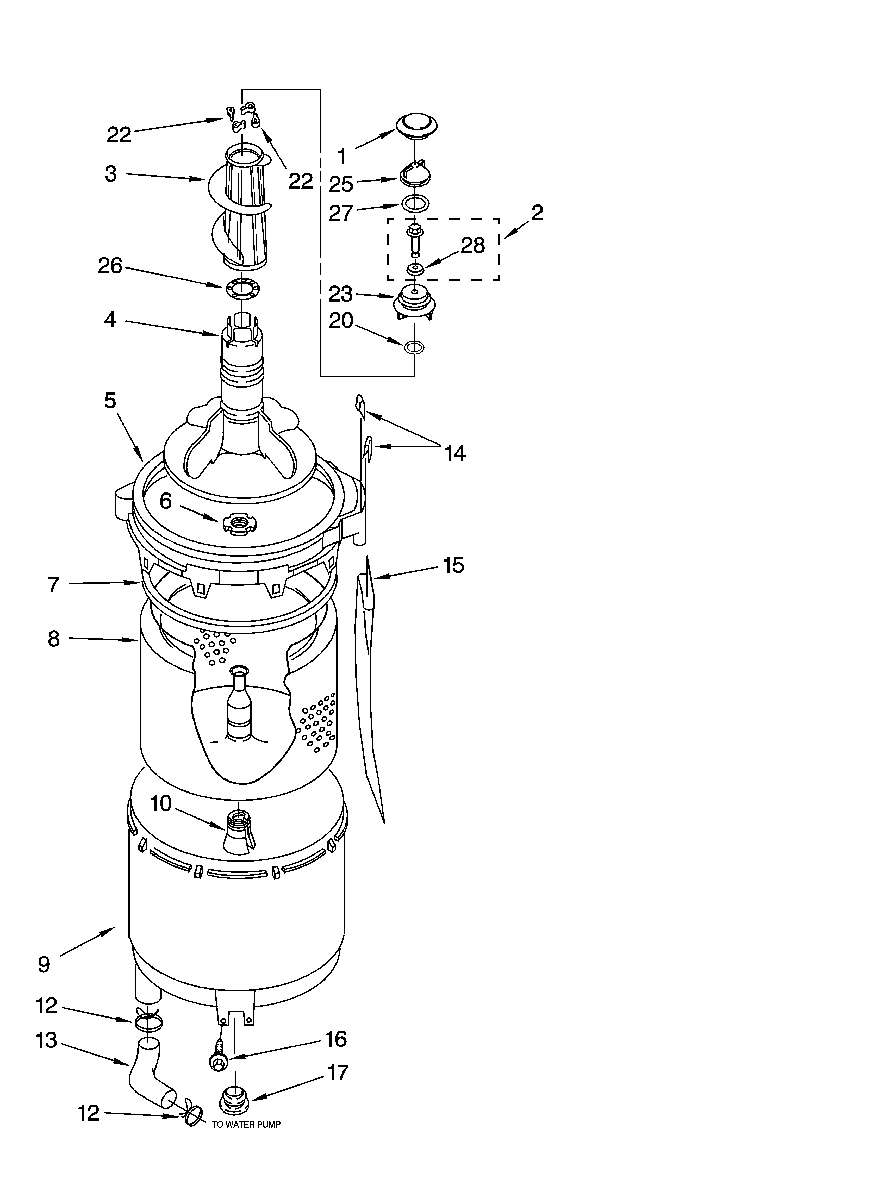 Tub and basket parts