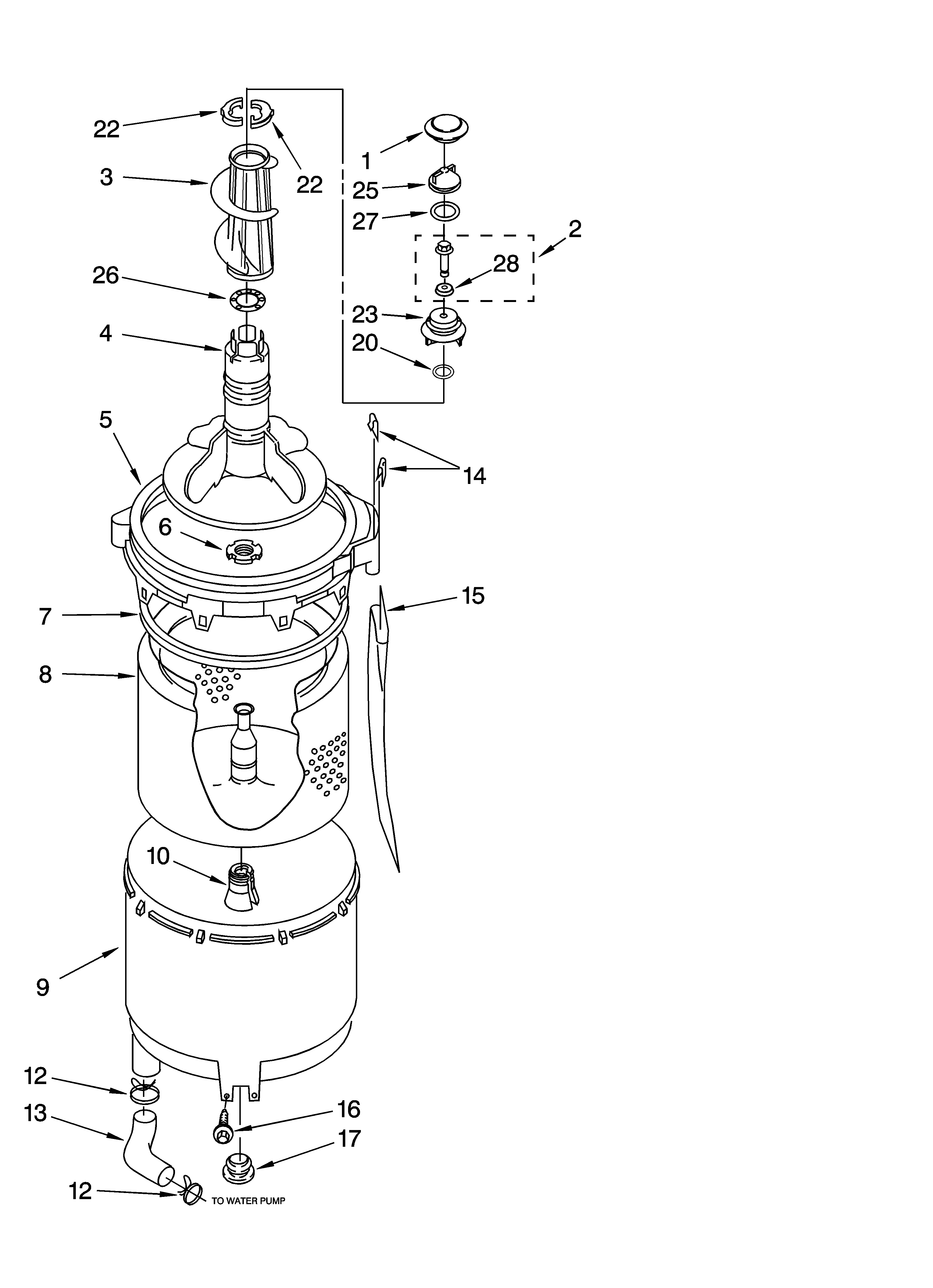 Tub and basket parts