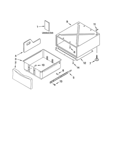 Pedestal parts (not included), optional parts (not inc