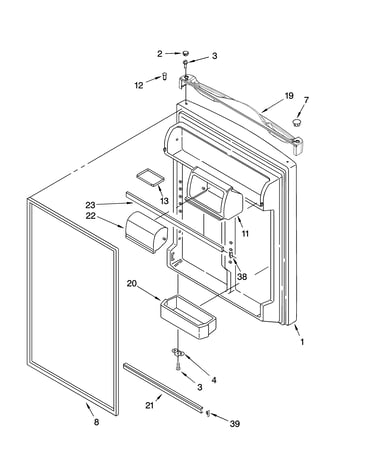 Refrigerator door parts