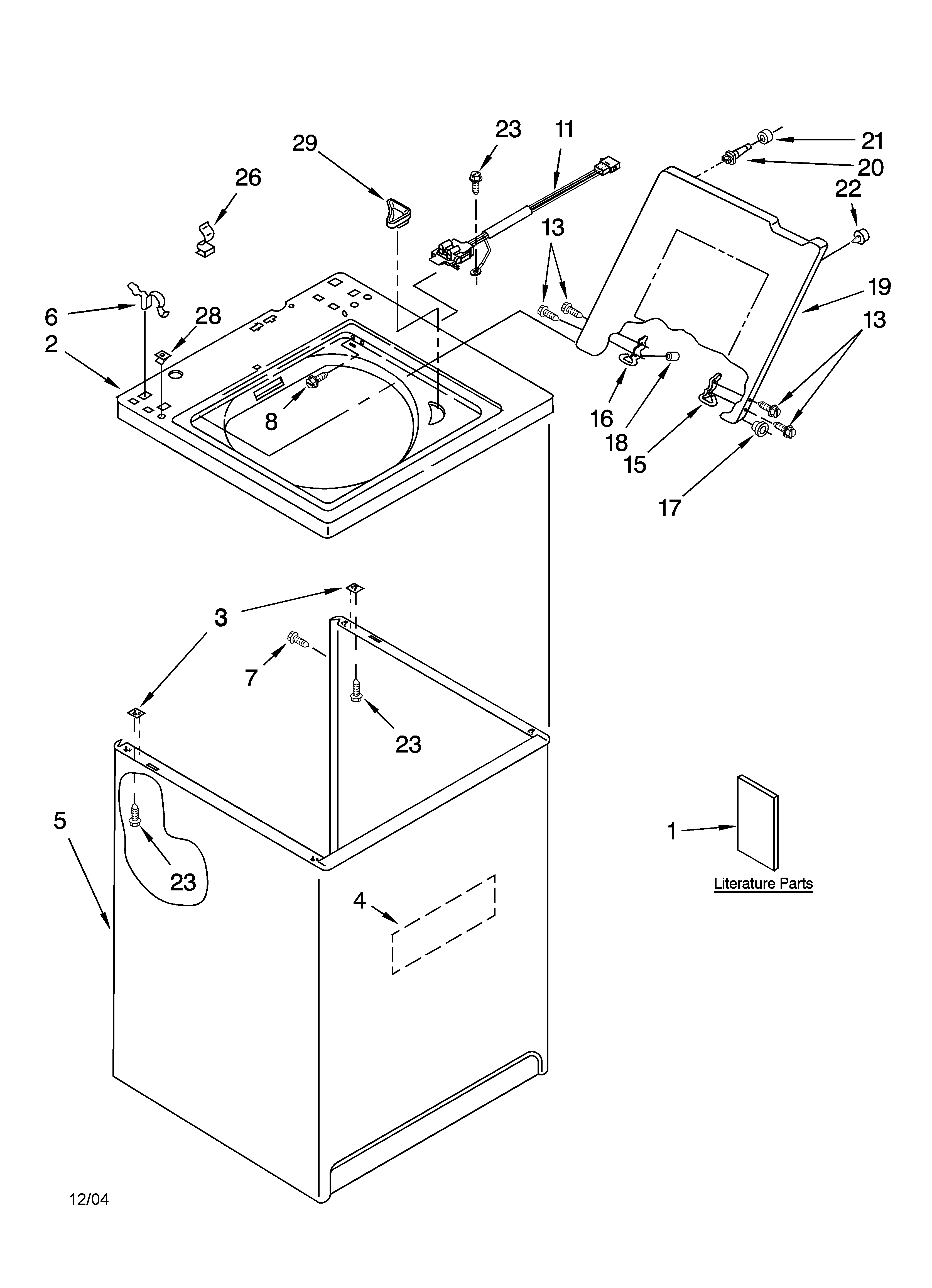 Top and cabinet parts