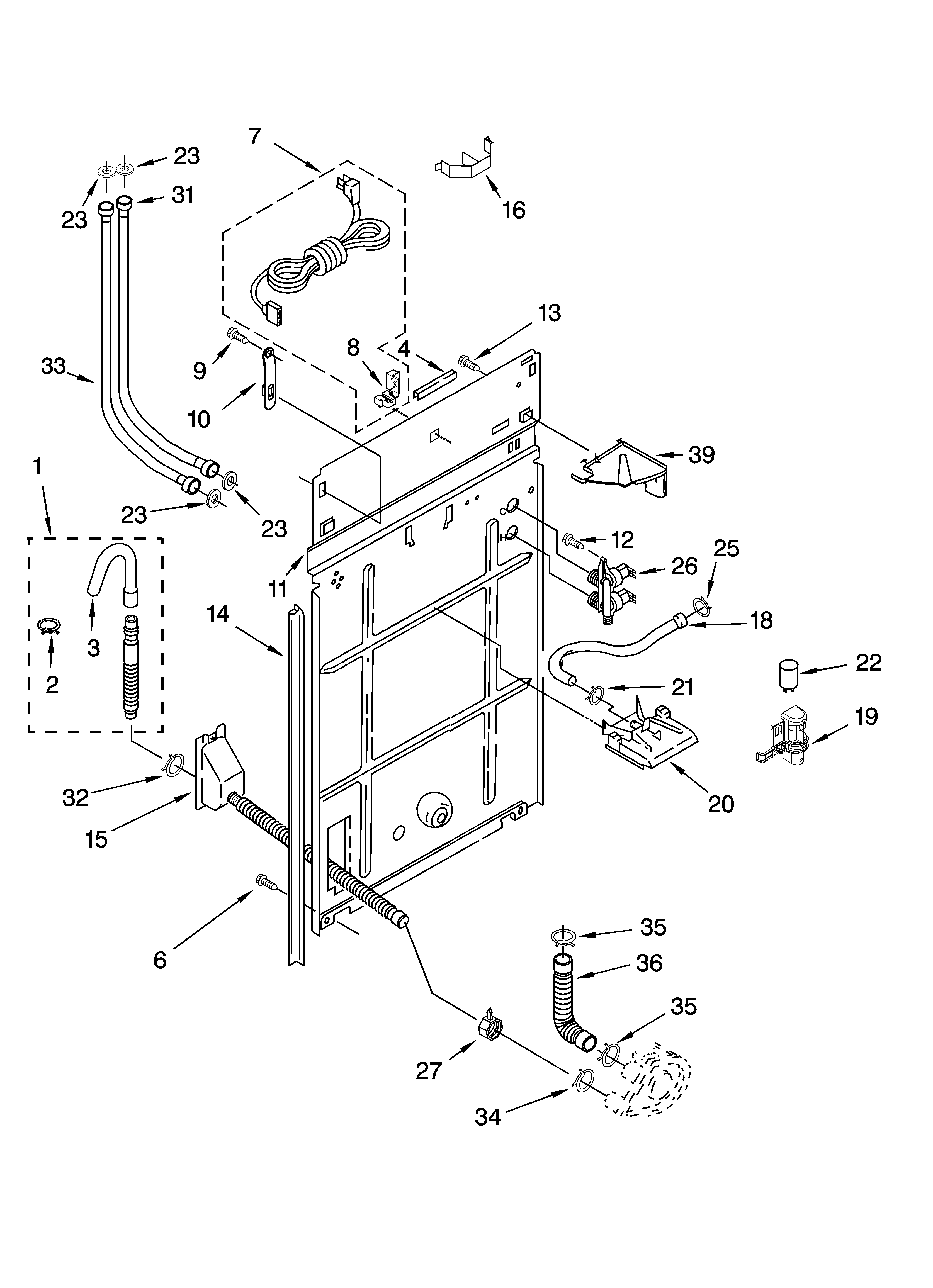 Rear panel parts