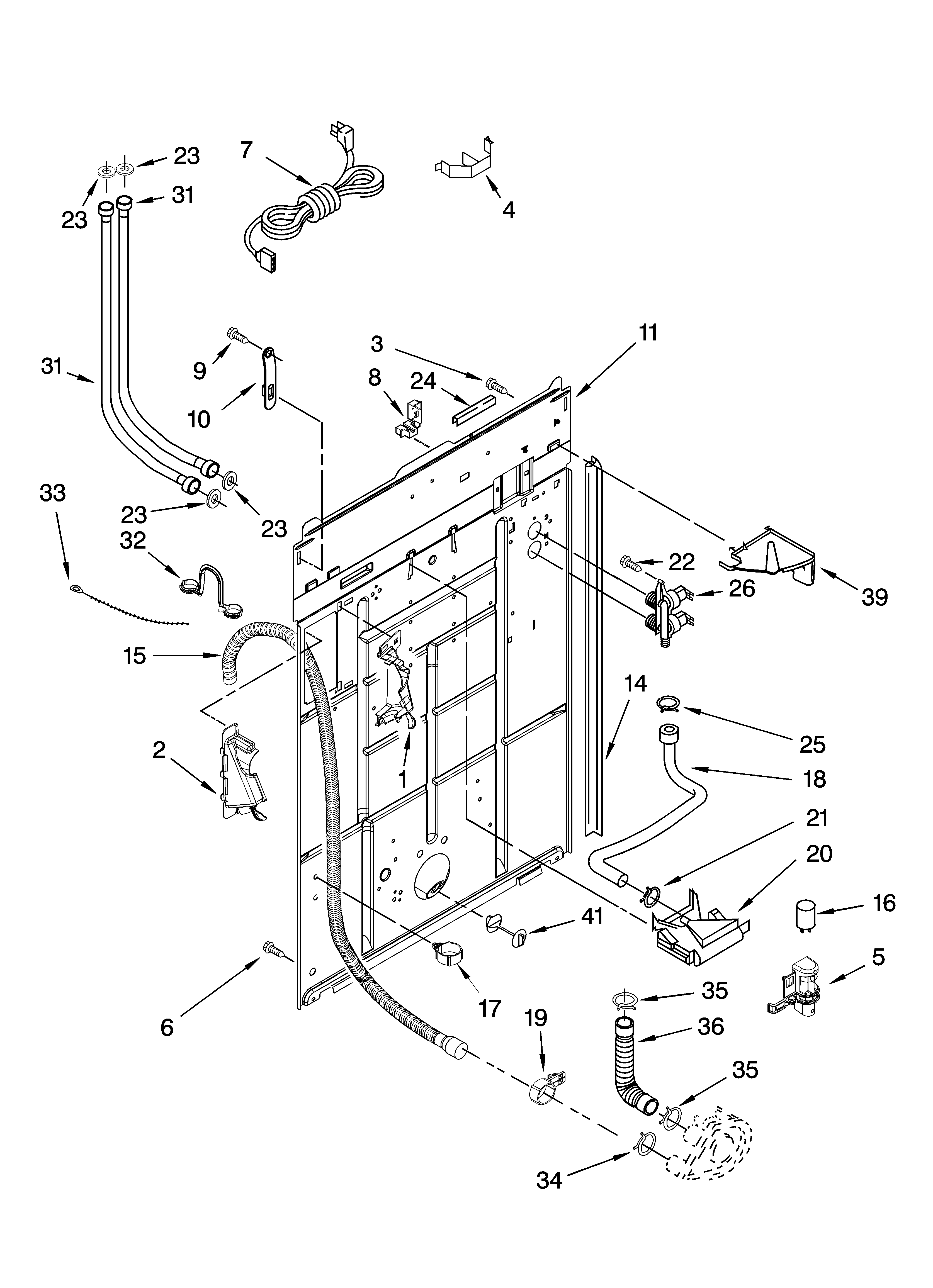 Rear panel parts