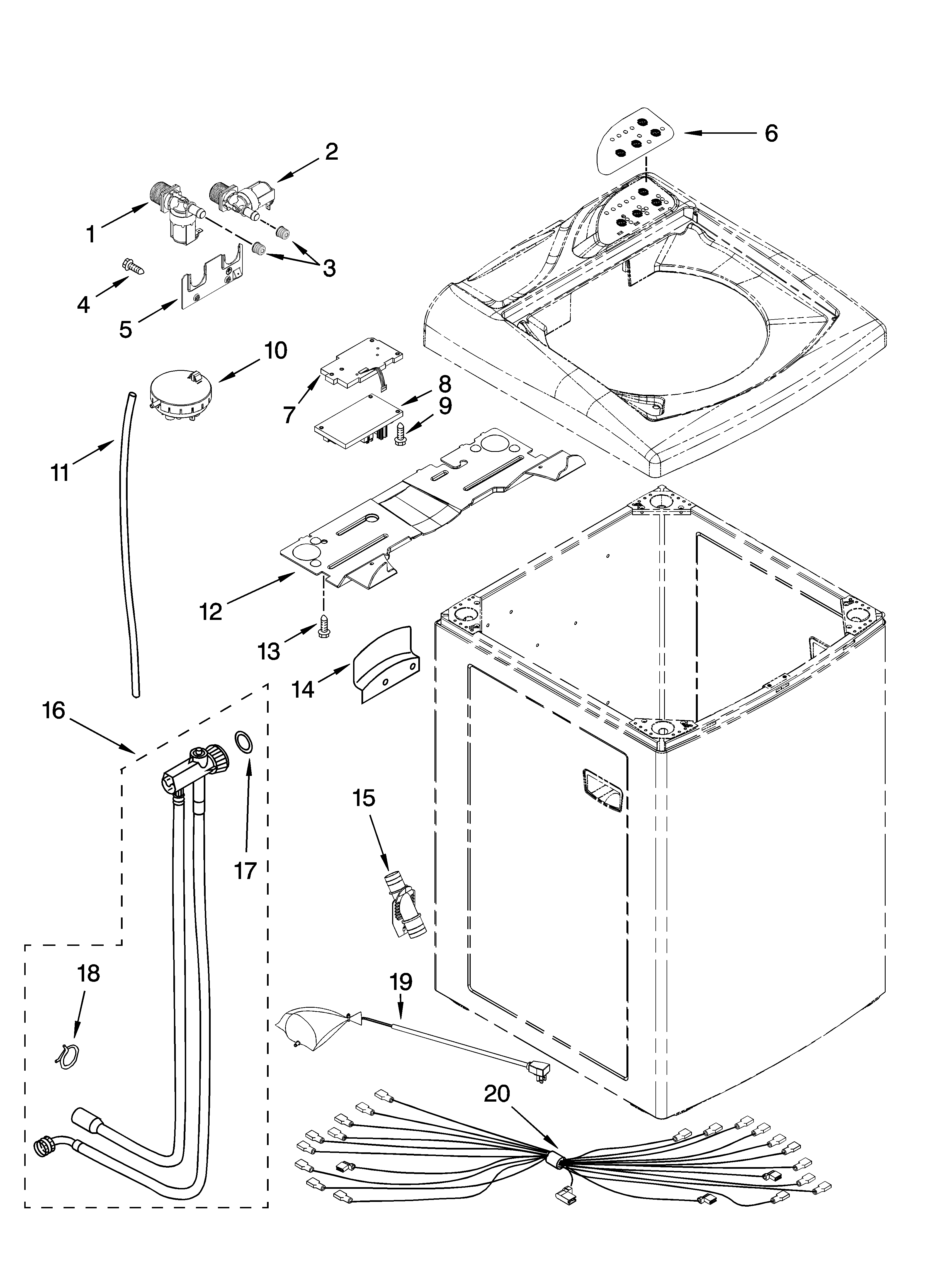 Controls and rear panel parts