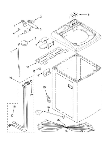 Controls and rear panel parts