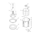 Kenmore 1102644722 agitator, basket and tub parts diagram