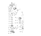 Kenmore 1102644722 transmission, motor and pump parts diagram