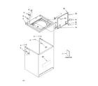 Kenmore 11026852500 top and cabinet parts diagram