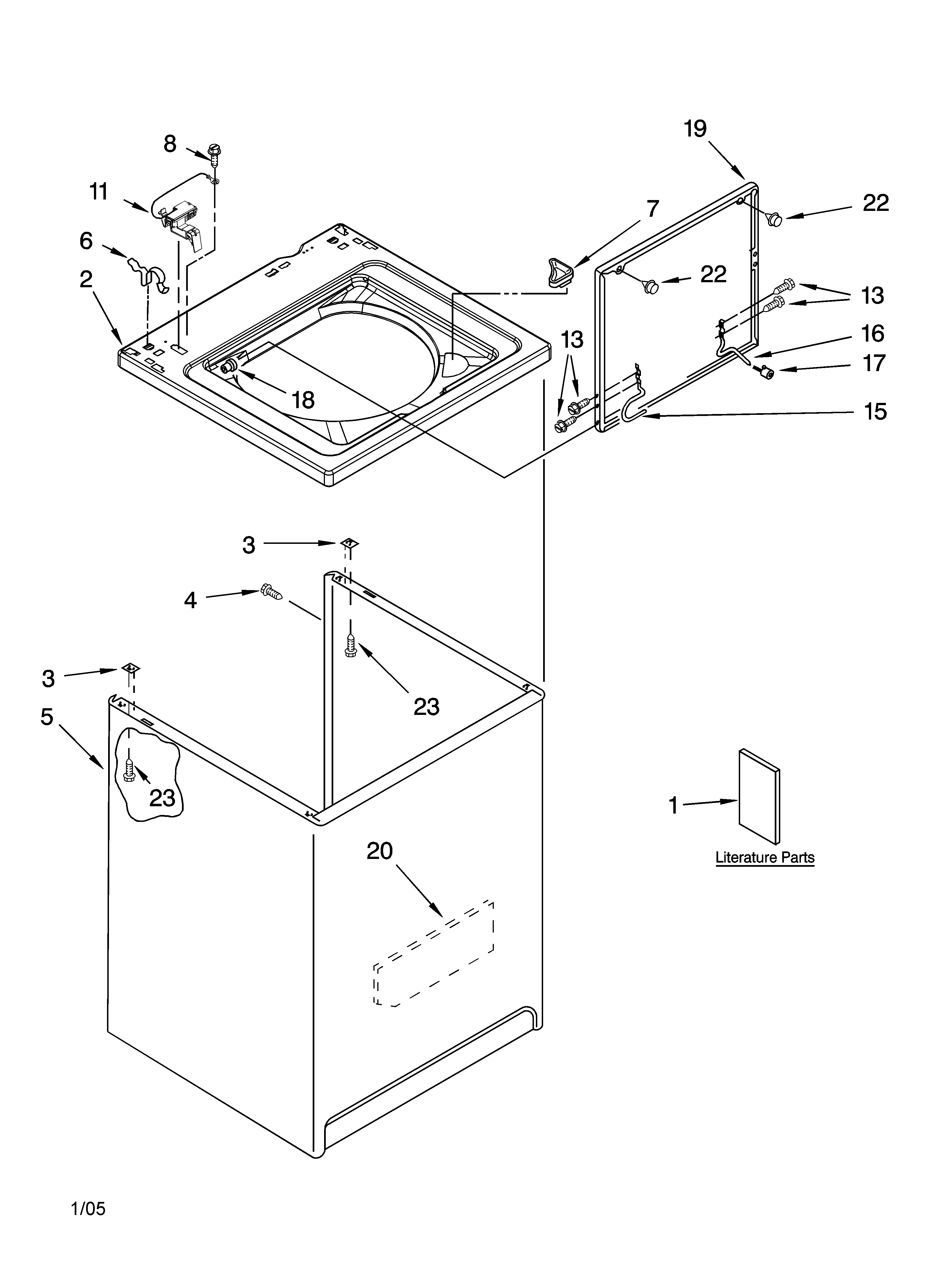 Top and cabinet parts