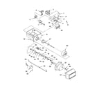 Kenmore 10658214400 motor and ice container parts diagram