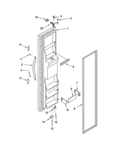 Freezer door parts