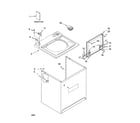 Kenmore 11016922501 top and cabinet parts diagram