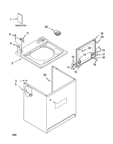 Top and cabinet parts