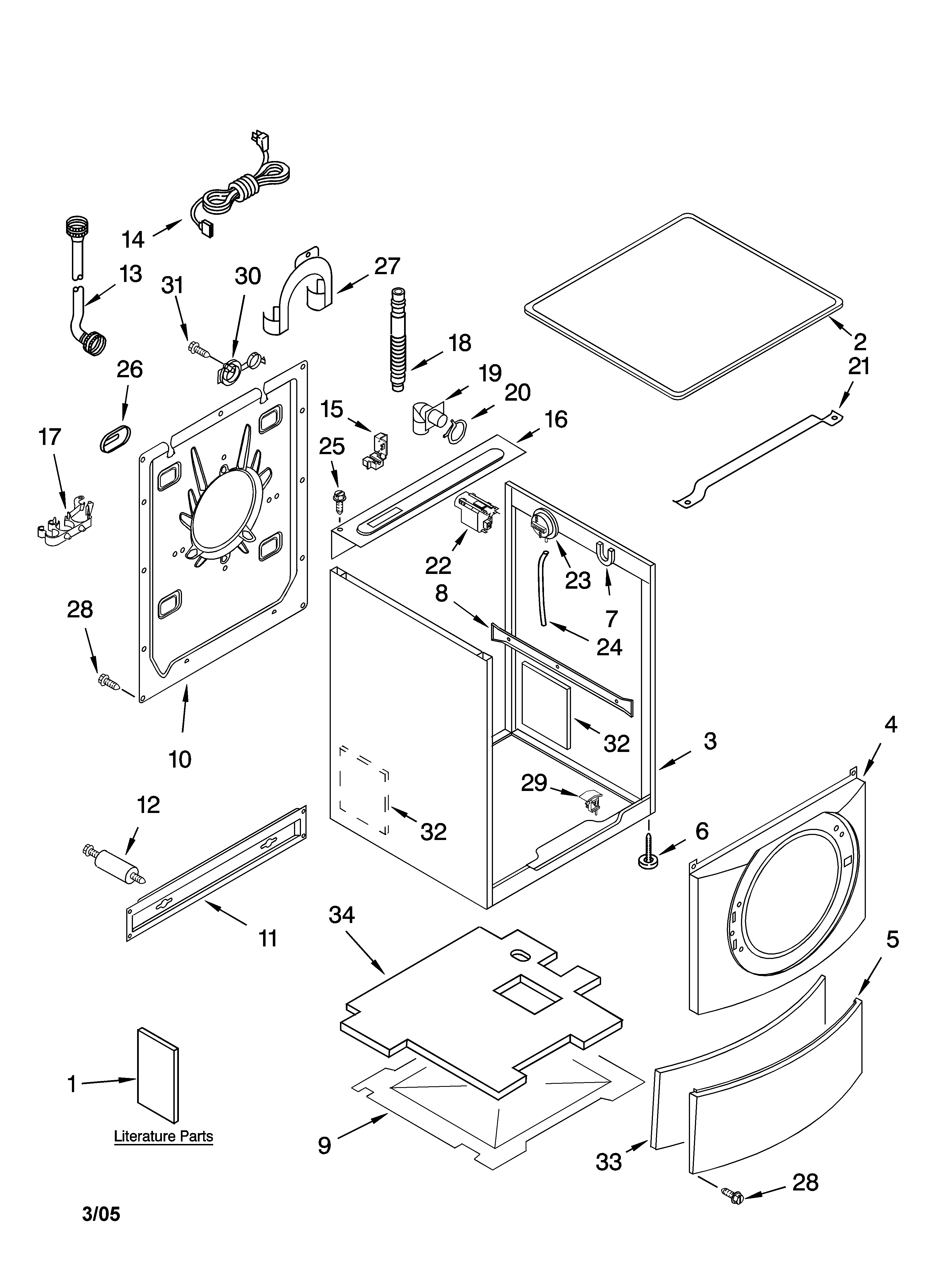 TOP AND CABINET PARTS