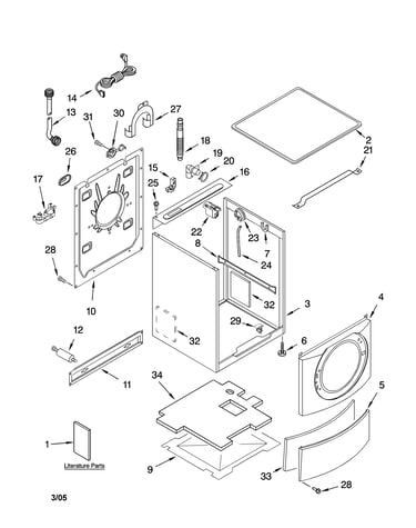 Top and cabinet parts