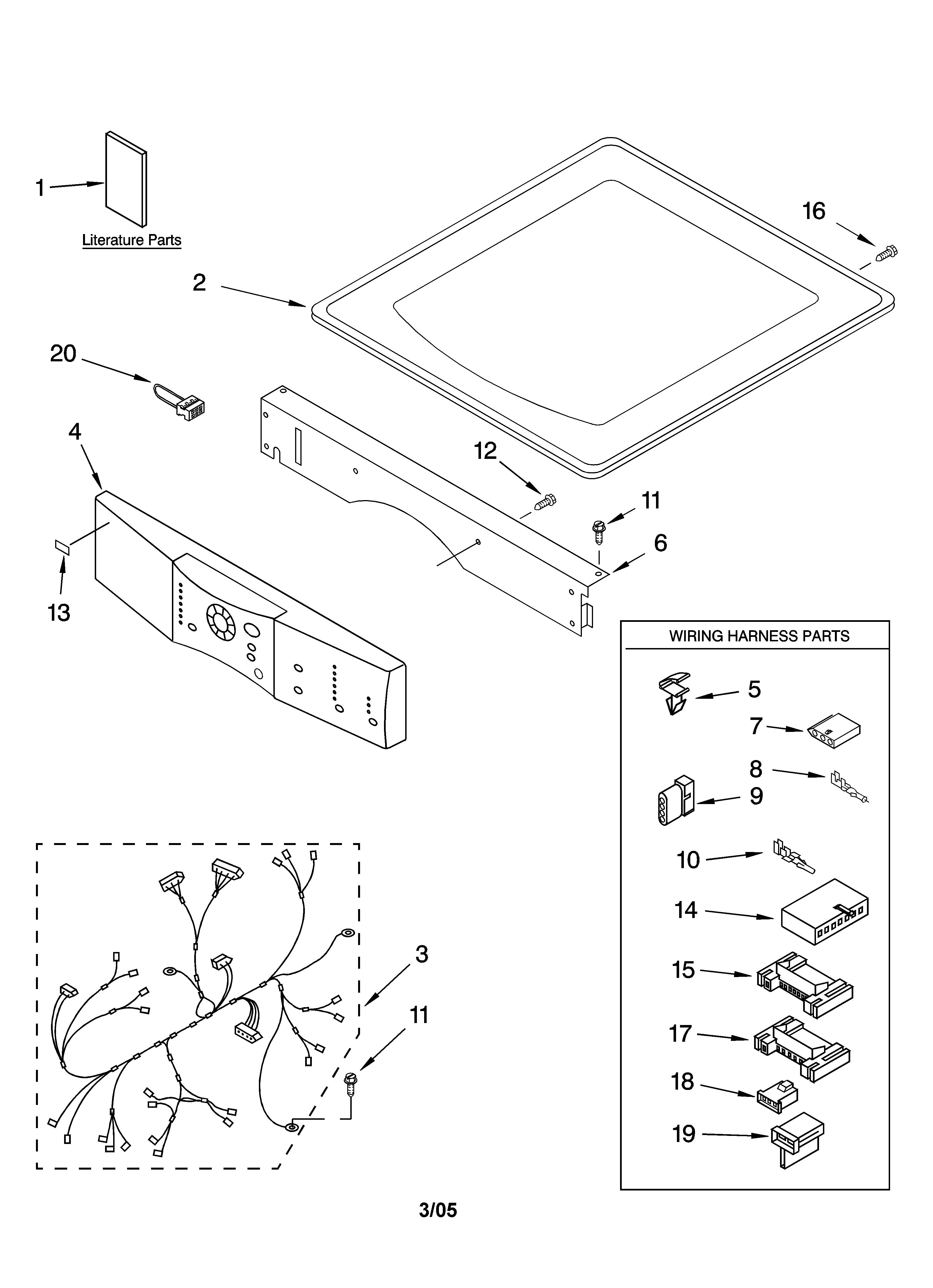 Top and console parts