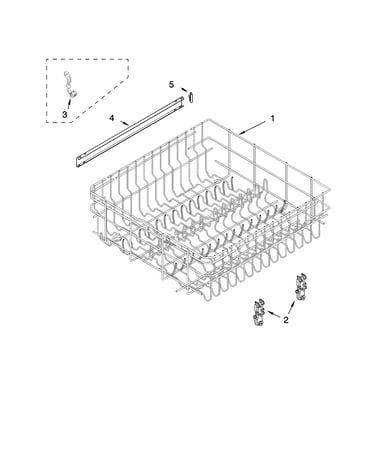 Upper rack and track parts