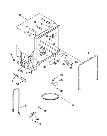 Tub and frame parts