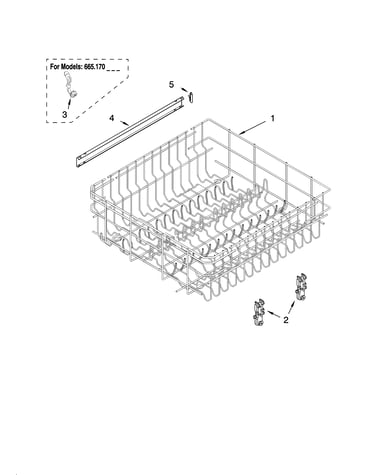 Upper rack and track parts