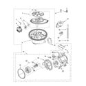 Kenmore 66517014401 pump and motor parts diagram