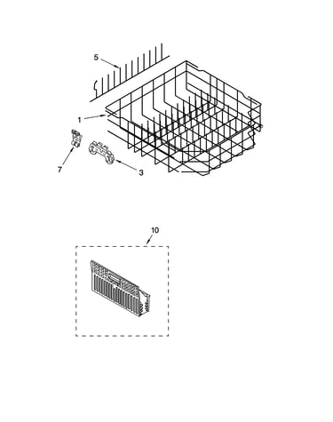 Lower rack parts, optional parts (not included)