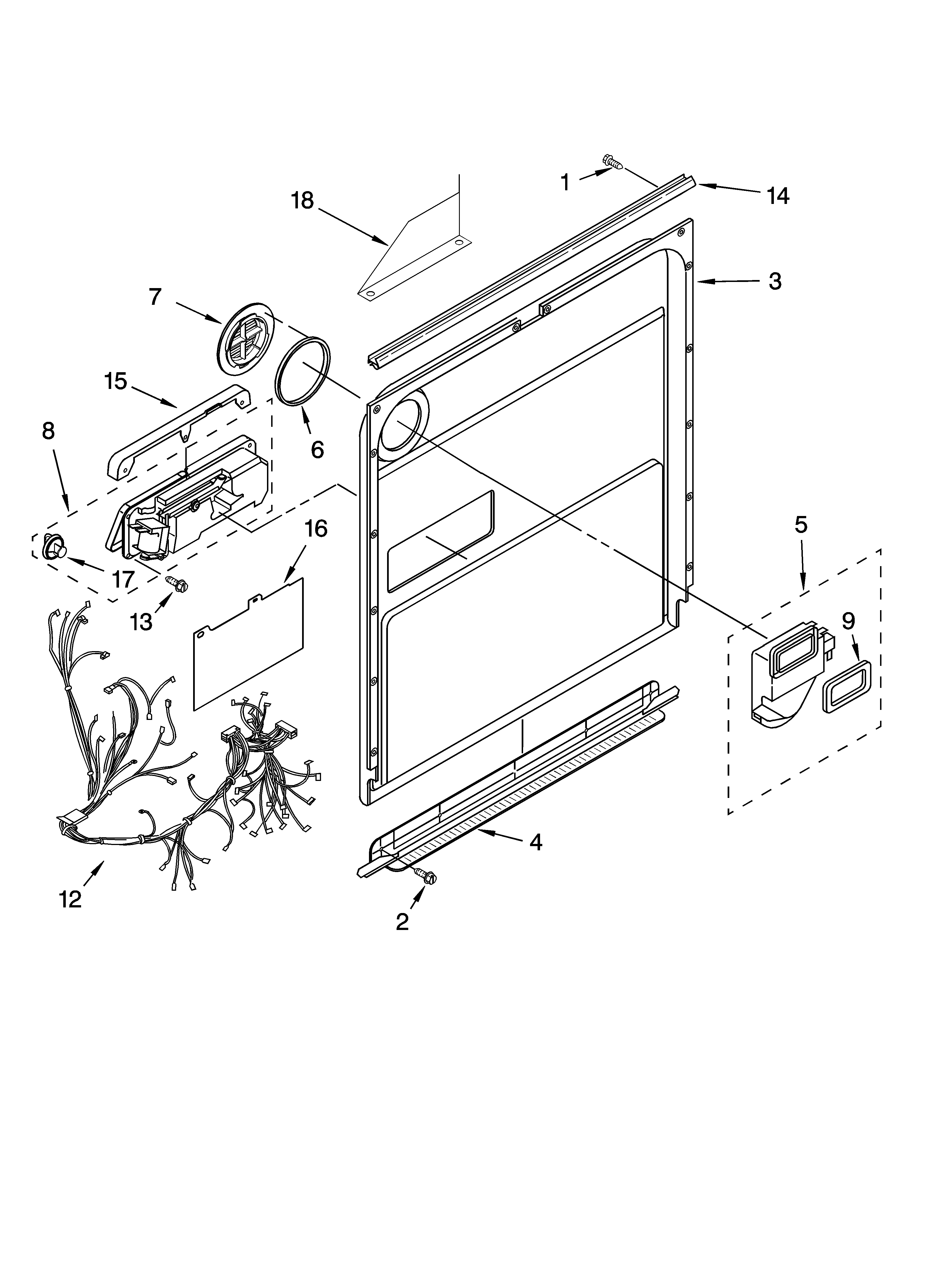Door and latch parts