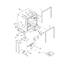 Kenmore Elite 66516053401 tub and frame parts diagram