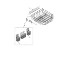 Kenmore Elite 66517052401 lower rack parts, optional parts (not included) diagram