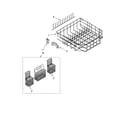 Kenmore Elite 66517052401 lower rack parts, optional parts (not included) diagram