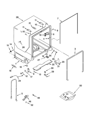 Tub and frame parts