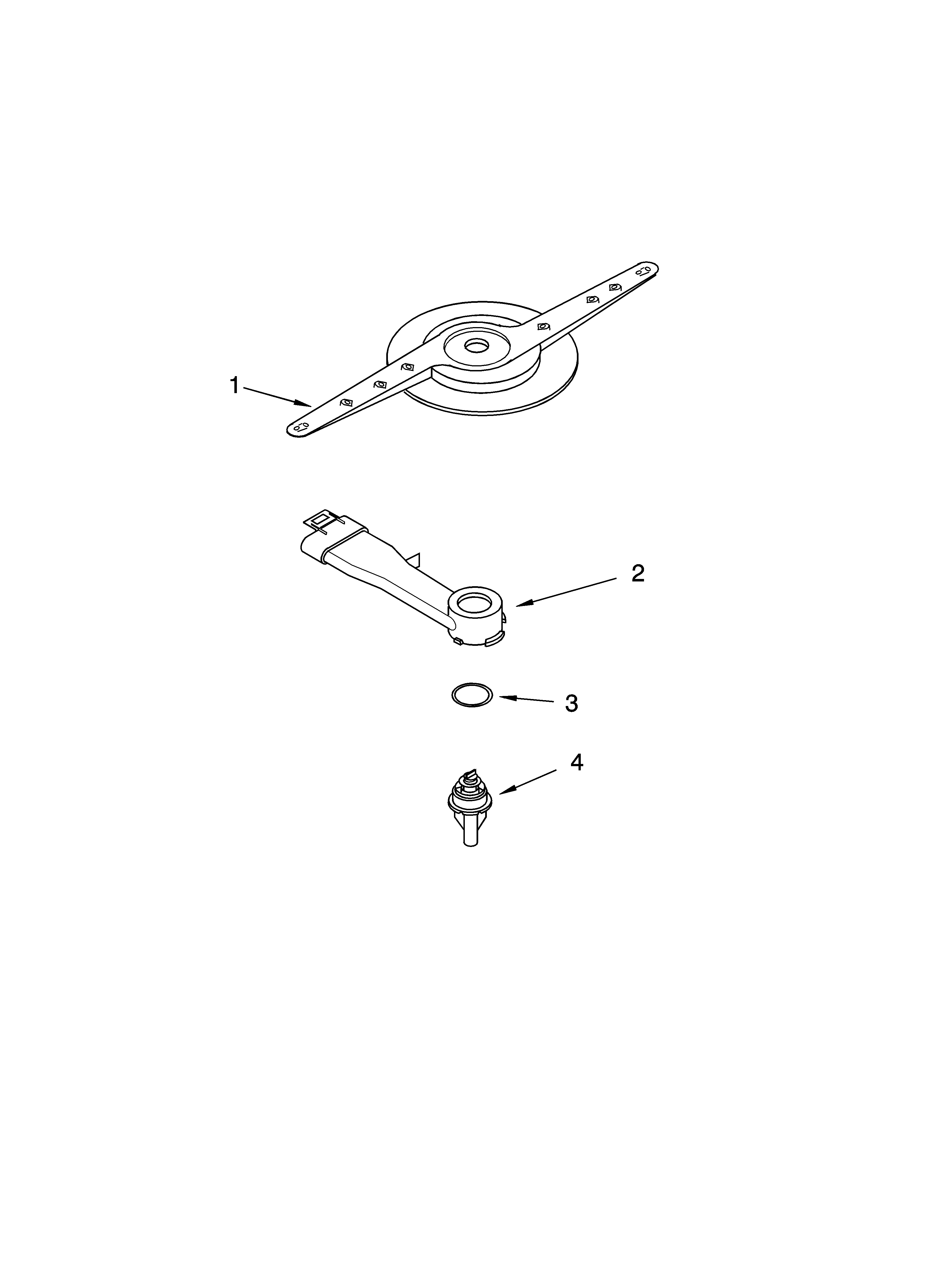 Lower washarm parts