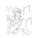 Kenmore Elite 66516293400 tub and frame parts diagram