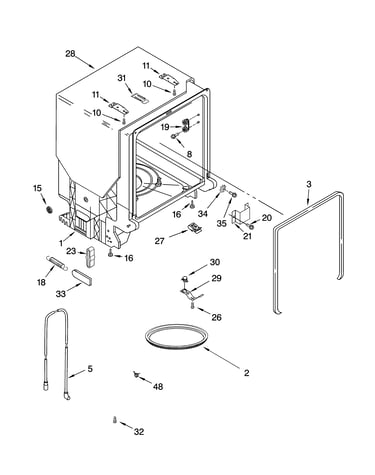 Tub and frame parts