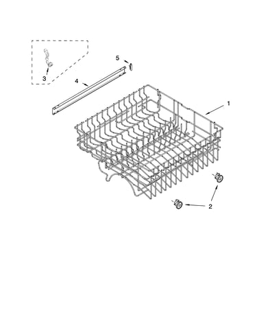 Upper rack and track parts