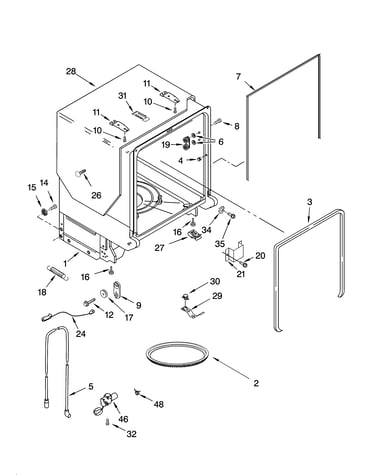 Tub and frame parts