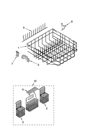 Lower rack parts