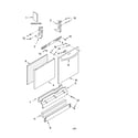 Kenmore 66517473300 door and panel parts diagram