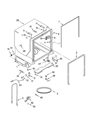Tub and frame parts