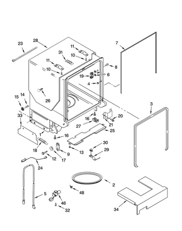 Tub and frame parts