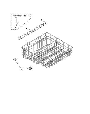 Upper rack and track parts