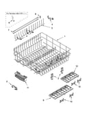 Upper rack and track parts