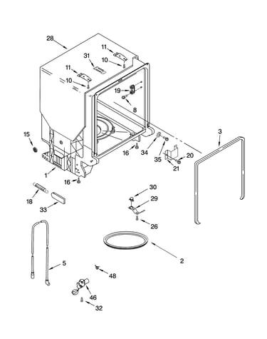 Tub and frame parts