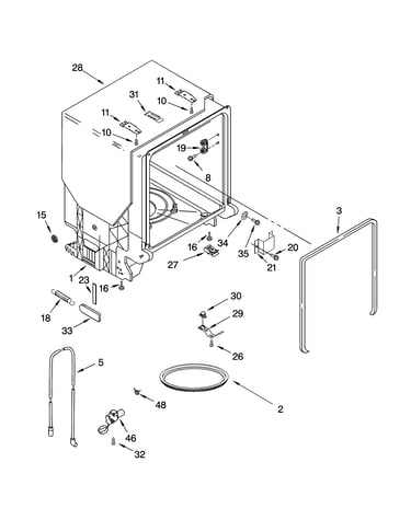 Tub and frame parts