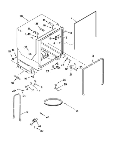 Tub and frame parts