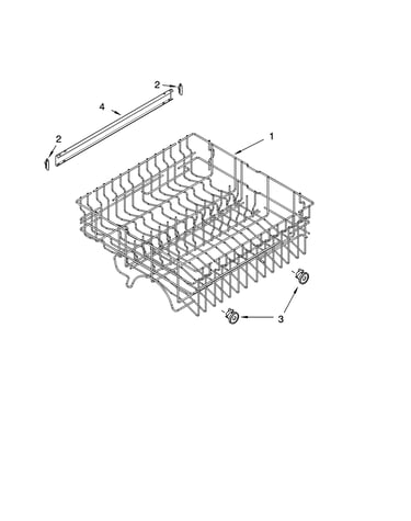 Upper rack and track parts