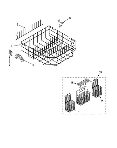 Lower rack parts