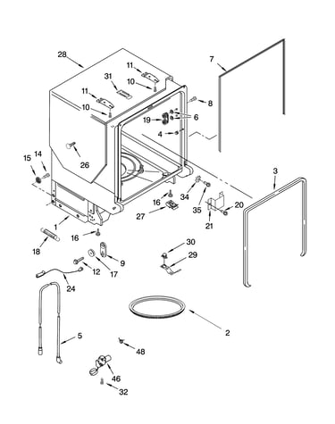 Tub and frame parts