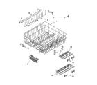 Kenmore 66516579202 upper rack and track parts diagram